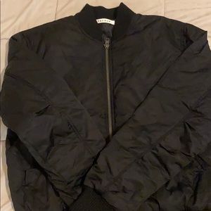 Simple black bomber jacket from PacSun